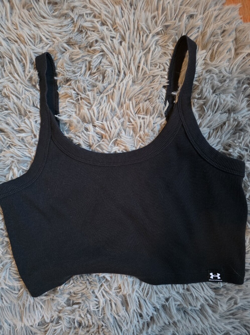 Under Armour Black Ribbed Racerback Tank Top